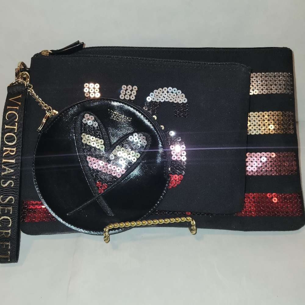 NWT Victoria's Secret Set of 3 Cosmetics bags